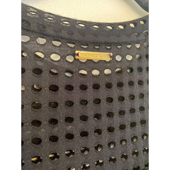 Michael Kors Black Dress With Eyelet Details & Short Sleeves Size XS - Picture 5 of 6